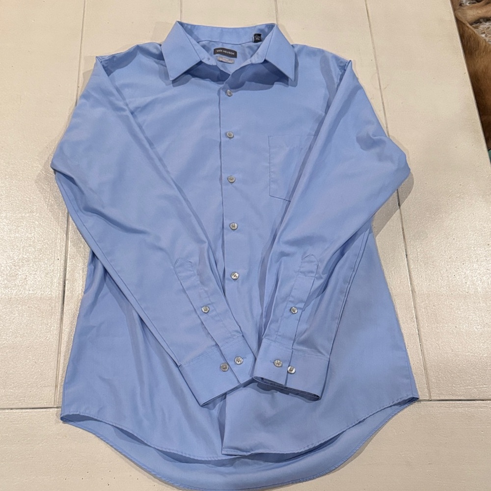 Classic Sky Blue Men's Dress Shirt